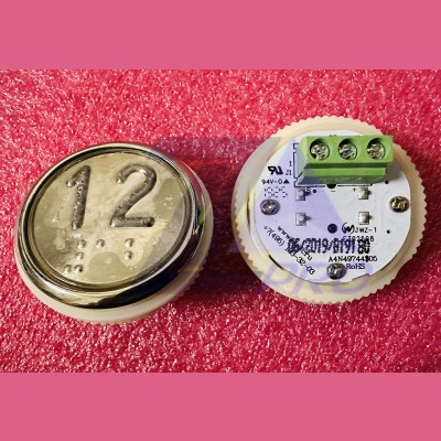 Модуль кнопочный A4N49744$05 белая подсветка Брайль "12" BBP-R331-CMPLT-D-W-12 (EA2406S-D-W-12) ЩЛЗ