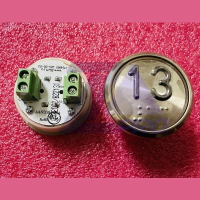 Модуль кнопочный A4N33841$14 красная подсветка Брайль "13" BBP-R331-CMPLT-S-R-13(EA2406S-S-R-13) ЩЛЗ